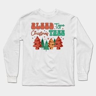 blood type christmas tree Long Sleeve T-Shirt